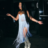 EVE Sexy Sling Tassel Patchwork Tops GZJQ-K25B86717