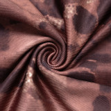 EVE Leopard Print Mesh One Shoulder Seven-Tenths Jumpsuit GDSF-J25JP458