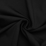 EVE Solid Color Hollow Out Tops Seven-Tenths Pants Suit GDSF-J25ST484