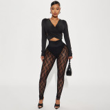 EVE Lace See Through Casual Pants MXBF-J25PT457