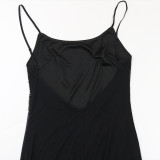 EVE Hot Drill Backless Solid Color Maxi Dress CYA-902228