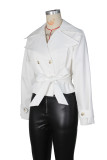 EVE Double-breasted Lapel Tie Up Coat ZSD-0776