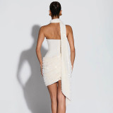 EVE Sexy Off Shoulder Sequin Irregular Mini Dress GSZM-J25DS459