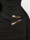 EVE Solid Color Backless Irregular Mini Dress GXIY-K25L1668