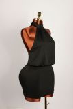 Sleeveless Off Shoulder Backless Mini Dress GXIY-K25L767