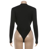 EVE Solid Color Long Sleeve Tight Bodysuit GSLF-K25K89083