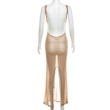 EVE Sleeveless Backless Split Maxi Dress GYME-K24D48425