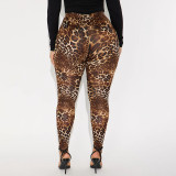 EVE Leopard Print High Waist Tight Pants GDSF-J25PT470
