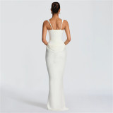 EVE Solid Color Sleeveless Square Neck Maxi Dress GYME-K25D86960