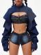 EVE Ultra-short Long Sleeve Denim Jacket GYXN-16007