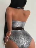 EVE Halterneck Tie Up One Piece Swimsuit DYSC-DY23A567YYB040413