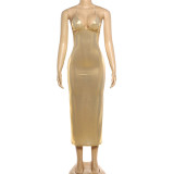 EVE Halterneck V Neck Butterfly Maxi Dress GYME-K25D89288