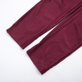 EVE Solid Color Long Sleeve Slim Jumpsuit MXBF-J25JP448