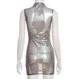 EVE Sleeveless See Through Mini Dress GDSF-Q25DS454