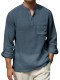 EVE Men's Solid Color Long Sleeve Loose Top FLZH-ZT321