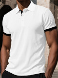 EVE Men's Mesh Ice Silk Color-Blocked Short-Sleeve T-Shirt FLZH-ZT311
