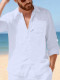 EVE Men's Long Sleeve Solid Color Shirt FLZH-ZT297