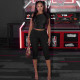EVE Slash Shoulder Sold Color Top Seven-Tenths Pants Suit MXBF-J25ST489