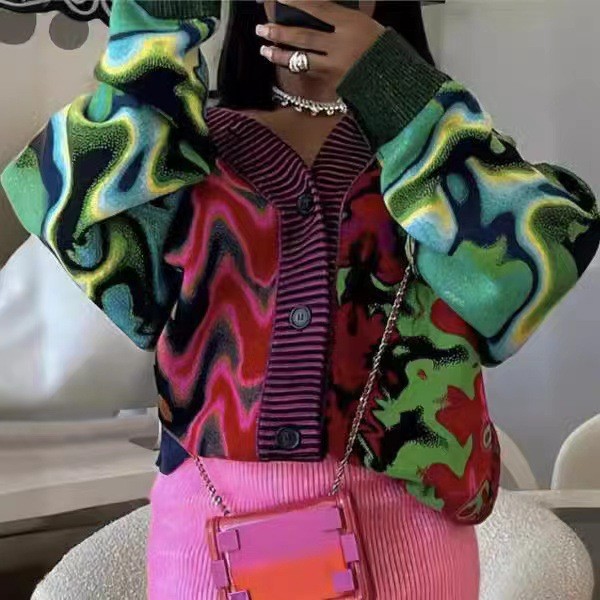 EVE Printed Wool Plush Jacket GFCF-1250