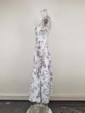 EVE Plus Size Floral Print Square Neck Strap Maxi Dress GHHE-29485