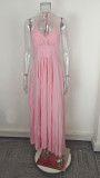 EVE Plus Size Deep V Neck Split Maxi Dress GHHE-29249