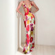 EVE Plus Size Print Sling Backless Maxi Dress GHHE-29241