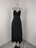 EVE Plus Size Deep V Neck Split Maxi Dress GHHE-29249