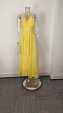 EVE Plus Size Deep V Neck Split Maxi Dress GHHE-29249
