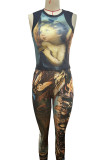 EVE Vintage Oil Pained Two Piece Pants Set GFCF-1249