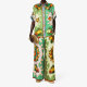EVE Plus Size Color-Block Print Top And Wide-Leg Pants Two-Piece Set GHHE-28065