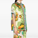 EVE Plus Size Color-Block Print Top And Wide-Leg Pants Two-Piece Set GHHE-28065
