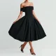 EVE Plus Size One Shoulder Solid Color Maxi Dress GHHE-29261
