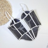 EVE Lines Contrast Color Sling Tank Tops GXHF-81030