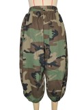 EVE Camouflage Print Lantern Seven-Tenths Pants GXHF-2017