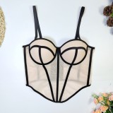 EVE Lines Contrast Color Sling Tank Tops GXHF-81030