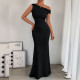 EVE Slash Shoulder Sleeveless Maxi Dress YMYF-9545