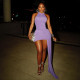 EVE Solid Color Sleeveless Bodycon Dress GDSF-D25DS579