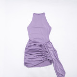 EVE Solid Color Sleeveless Bodycon Dress GDSF-D25DS579