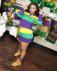 EVE Long Sleeve Print Two Piece Skirts Set GFCF-1438