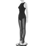 EVE Fashion Mesh Sleeveless Jumpsuit GDSF-C25JP457