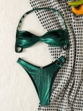 EVE Sexy Halterneck Tie Up Bikinis 2 Piece Swimsuit CASF-6789