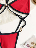 EVE Color Block Backless One Piece Swimsuit CASF-6756