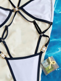 EVE Color Block Backless One Piece Swimsuit CASF-6756