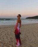 EVE Off Shoulder Print Maxi Dress GPBY-16343