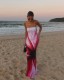 EVE Off Shoulder Print Maxi Dress GPBY-16343