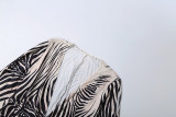EVE Deep V Neck Long Sleeve Print Jumpsuit XEF-K25S89517