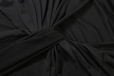 EVE Long Sleeve Solid Color Maxi Dress XEF-K25D78502