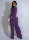 EVE Color Block Tie Up Long Sleeve Jumpsuit SFY-2794