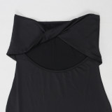 EVE Halterneck Hollow Out Tassel Maxi Dress GTYZ-7526