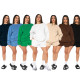 EVE Solid Color Long Sleeve Sweatshirt Short Suit SSNF-211256